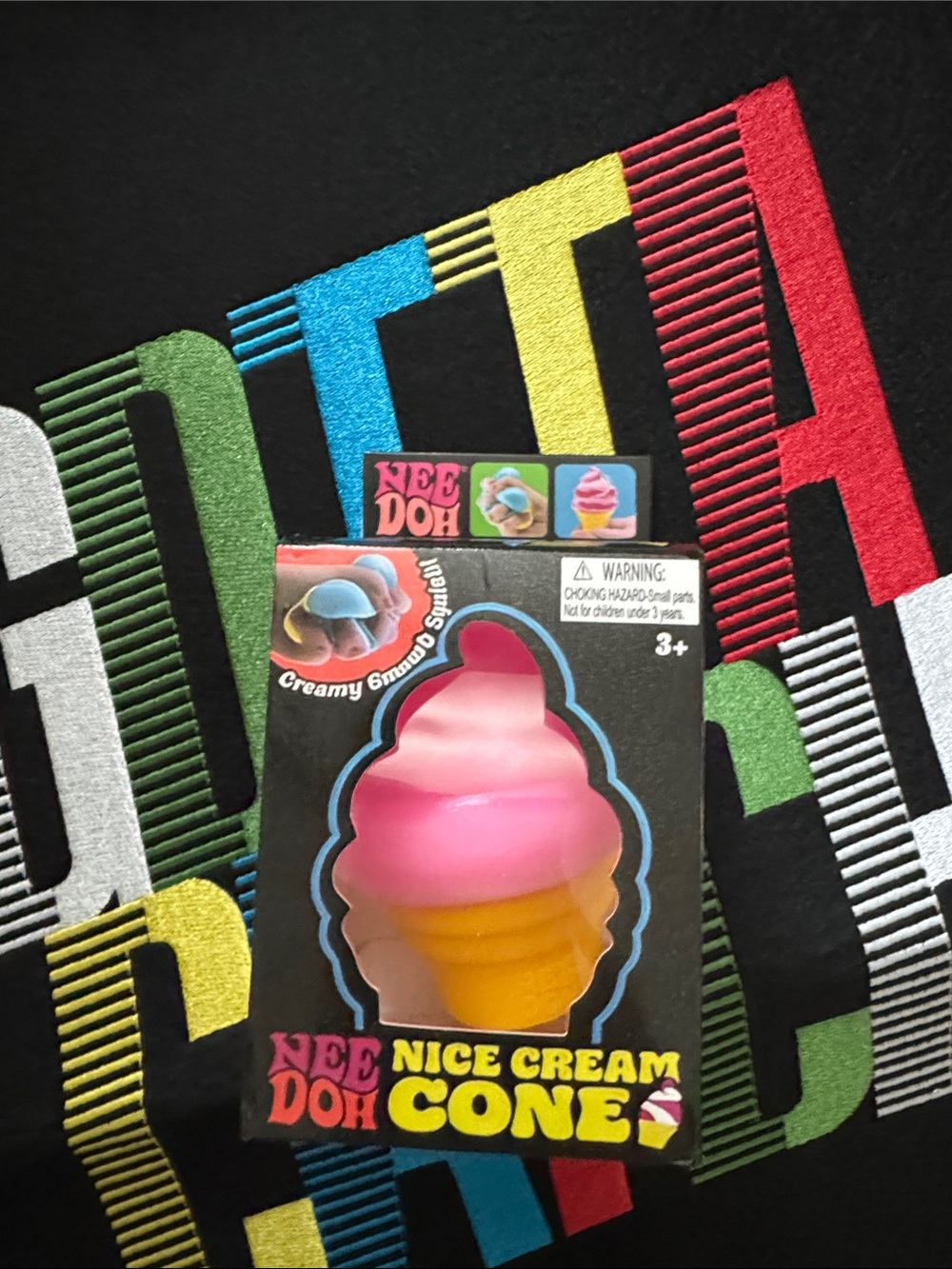 Needoh Pink & Yellow Nice Cream Cone Squishy Toy